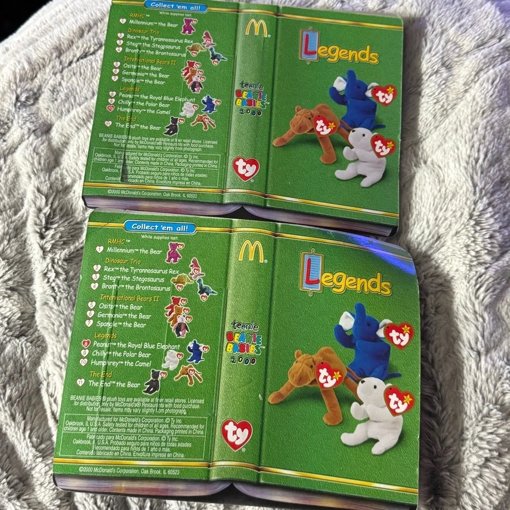 2000 McDonalds Ty Teenie Beanie Babies Legends Set